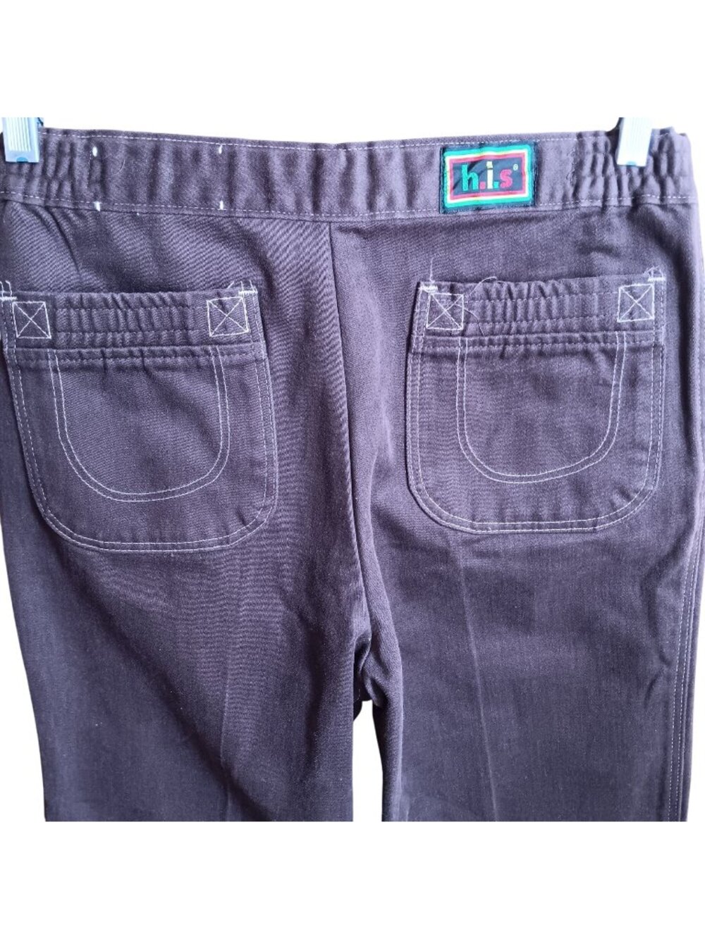 30x30 Vintage 1970's Disco Jeans H.I.S Brown Bell-Bottom Flare